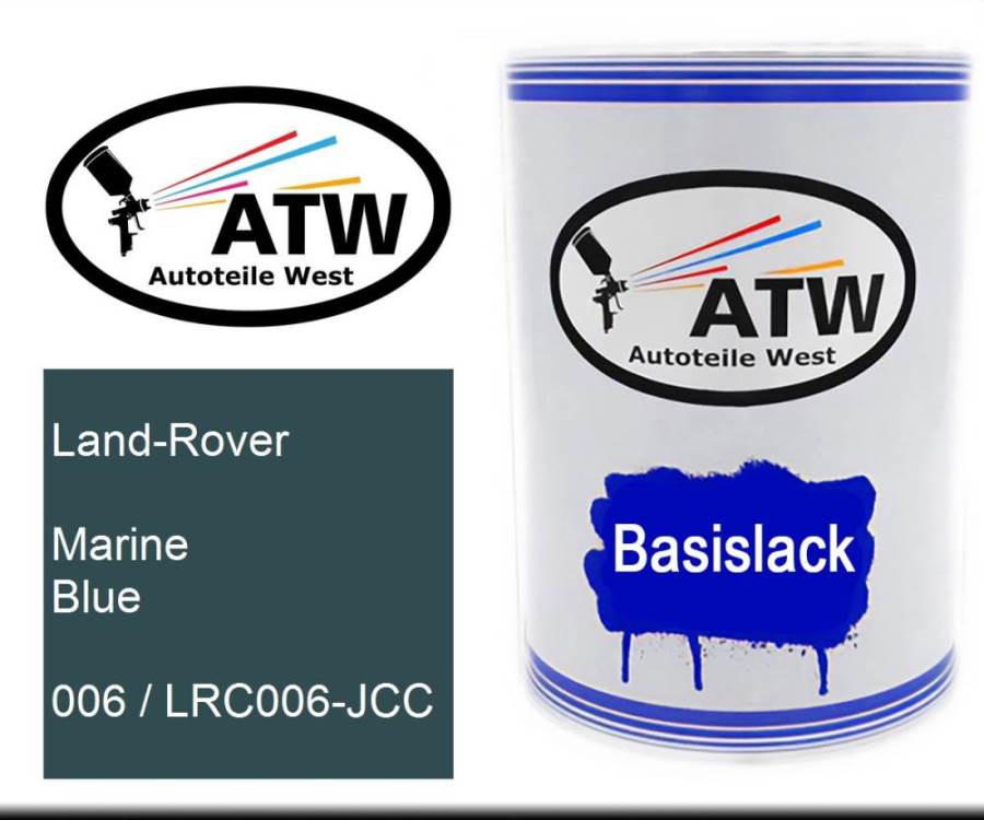 Land-Rover, Marine Blue, 006 / LRC006-JCC: 500ml Lackdose, von ATW Autoteile West.